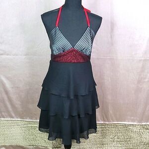 CHARLOTTE RUSSE Women's Sequined‎ Striped Dress Med